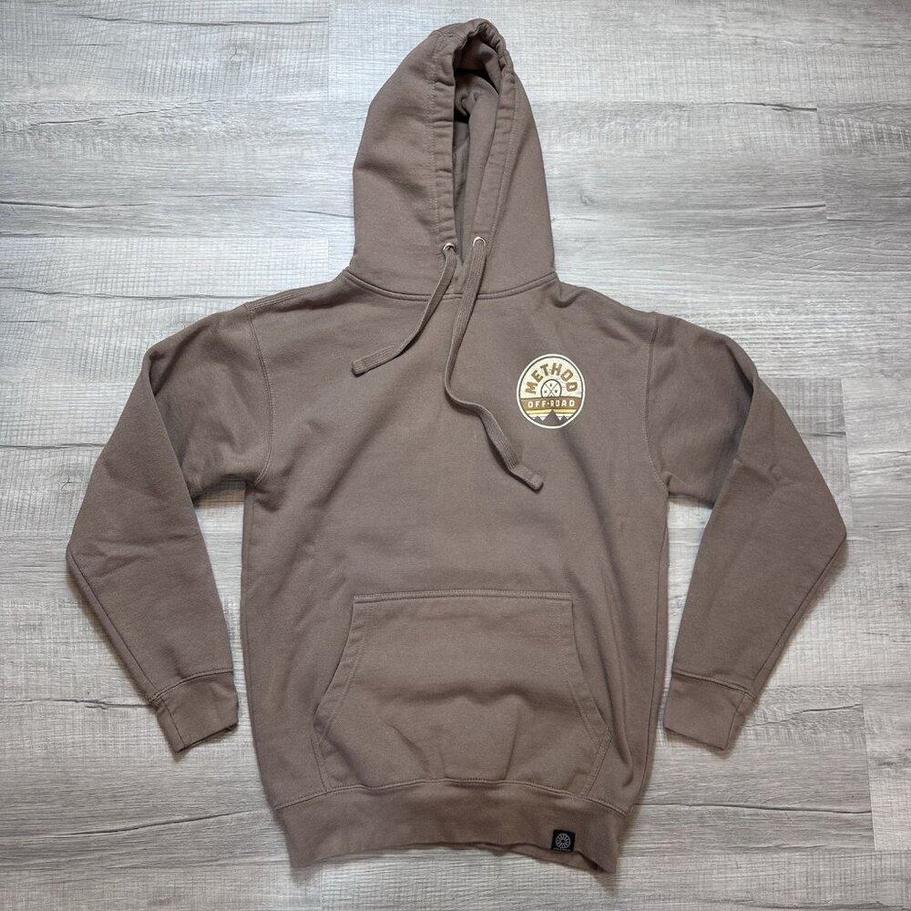 Method Race Wheels Off Road Hoodie Pullover Size Small Brown Logo Pocket Racing